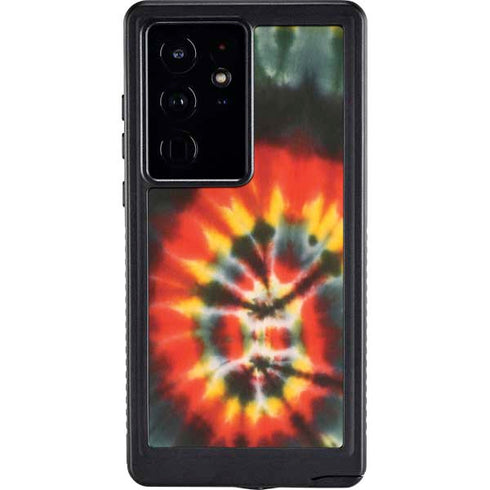 Liquid Blue Tie Dye - Rasta Spiral Galaxy S24 Ultra Waterproof Case