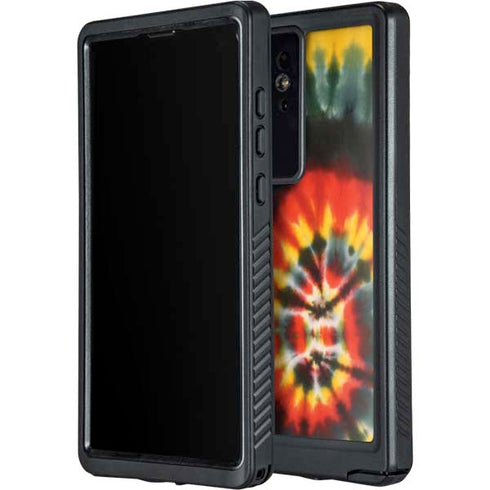 Liquid Blue Tie Dye - Rasta Spiral Galaxy S24 Ultra Waterproof Case