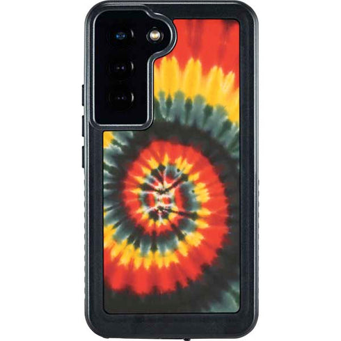 Liquid Blue Tie Dye - Rasta Spiral Galaxy S24 Waterproof Case