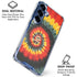 Liquid Blue Tie Dye - Rasta Spiral Galaxy S25 Clear Case