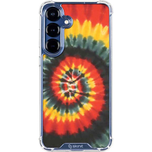 Liquid Blue Tie Dye - Rasta Spiral Galaxy S25 Plus Clear Case
