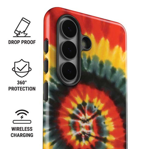 Liquid Blue Tie Dye - Rasta Spiral Galaxy S26 Impact Case