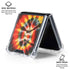 Liquid Blue Tie Dye - Rasta Spiral Galaxy Z Flip6 Clear Case
