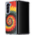 Liquid Blue Tie Dye - Rasta Spiral Galaxy Z Fold5 5G Clear Case