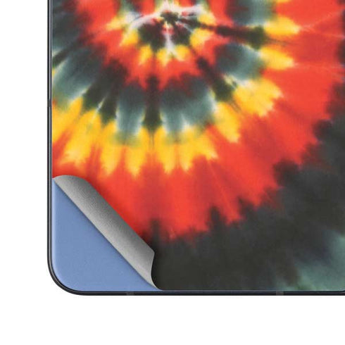 Liquid Blue Tie Dye - Rasta Spiral Galaxy Z Fold5 5G Skin