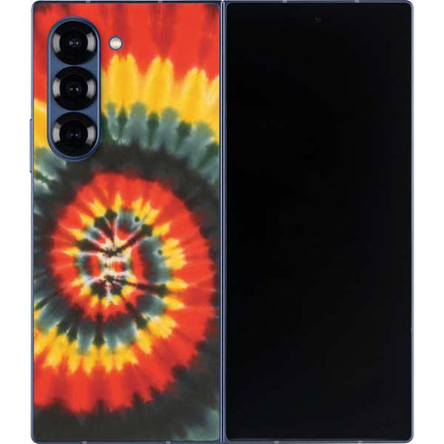 Liquid Blue Tie Dye - Rasta Spiral Galaxy Z Fold6 Skin