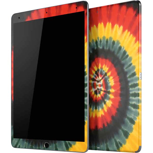 Liquid Blue Tie Dye - Rasta Spiral iPad Skins