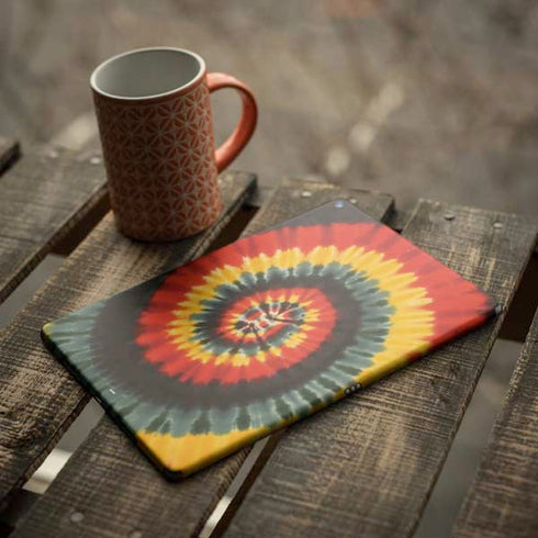 Liquid Blue Tie Dye - Rasta Spiral iPad Skins