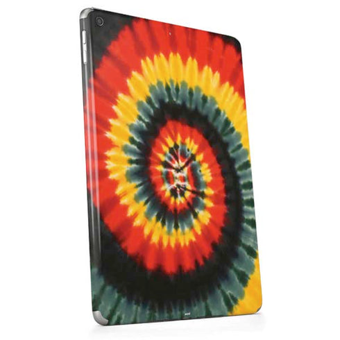 Liquid Blue Tie Dye - Rasta Spiral Apple iPad Skin