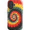Liquid Blue Tie Dye - Rasta Spiral iPhone 16 Magsafe Impact Case