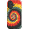 Liquid Blue Tie Dye - Rasta Spiral iPhone 16 Plus Impact Case