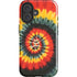 Liquid Blue Tie Dye - Rasta Spiral iPhone 16 Plus Impact Case