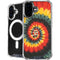 Liquid Blue Tie Dye - Rasta Spiral iPhone 16 Plus MagSafe Case
