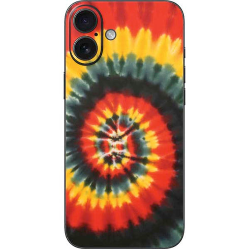 Liquid Blue Tie Dye - Rasta Spiral iPhone 16 Plus Skin