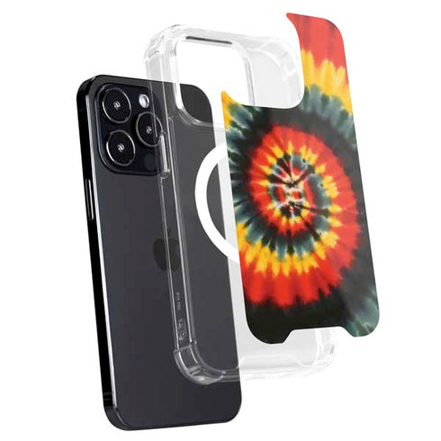 Liquid Blue Tie Dye - Rasta Spiral iPhone 16 Pro MagSafe Case