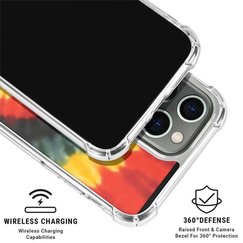 Liquid Blue Tie Dye - Rasta Spiral iPhone 16 Pro Max Clear Case