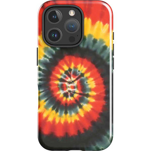 Liquid Blue Tie Dye - Rasta Spiral iPhone 16 Pro Max Impact Case