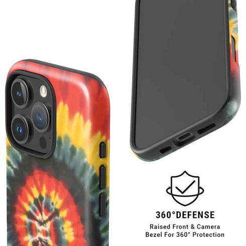 Liquid Blue Tie Dye - Rasta Spiral iPhone 16 Pro Max Magsafe Impact Case