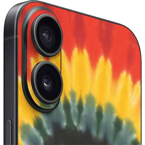 Liquid Blue Tie Dye - Rasta Spiral iPhone 16 Skin