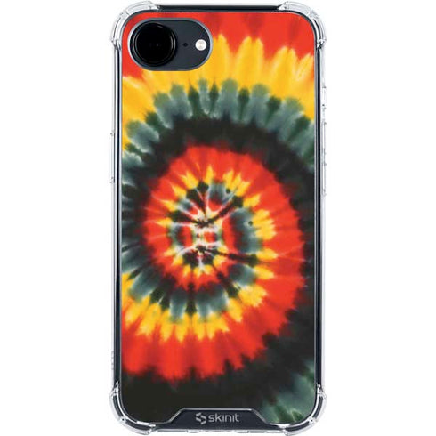 Liquid Blue Tie Dye - Rasta Spiral iPhone 16e Clear Case