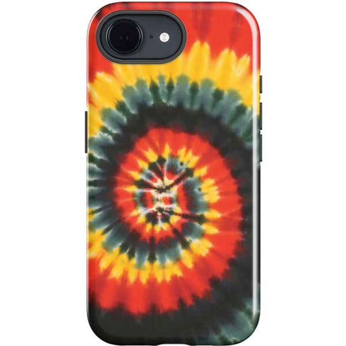 Liquid Blue Tie Dye - Rasta Spiral iPhone 16e Impact Case