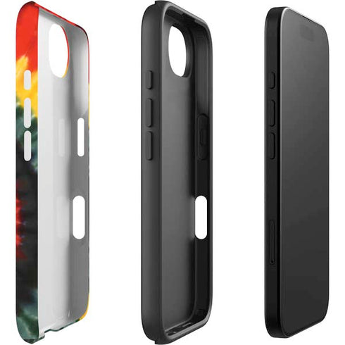 Liquid Blue Tie Dye - Rasta Spiral iPhone 16e Impact Case