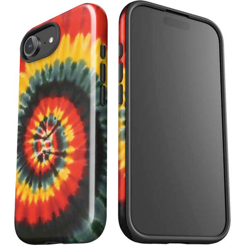 Liquid Blue Tie Dye - Rasta Spiral iPhone 16e Impact Case