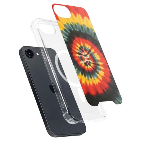 Liquid Blue Tie Dye - Rasta Spiral iPhone 16e MagSafe Case