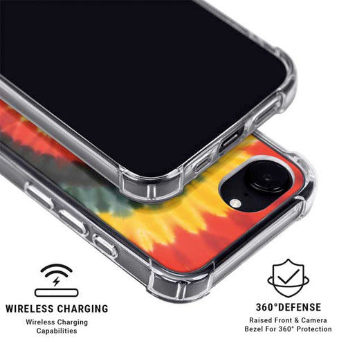 Liquid Blue Tie Dye - Rasta Spiral iPhone 16e MagSafe Case