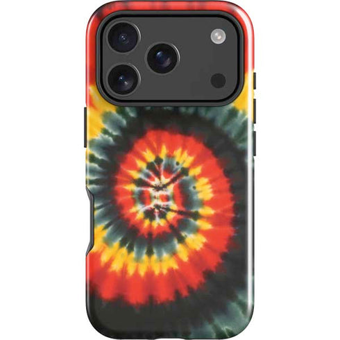 Liquid Blue Tie Dye - Rasta Spiral iPhone 18 Pro Impact Case