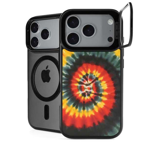 Liquid Blue Tie Dye - Rasta Spiral iPhone 18 Pro Kickstand Case