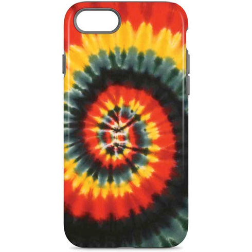 Liquid Blue Tie Dye - Rasta Spiral iPhone Cases