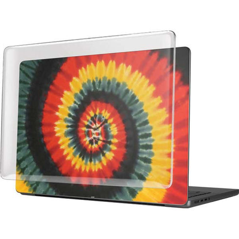 Liquid Blue Tie Dye - Rasta Spiral MacBook Pro 14in (2021-24) Case plus Skin