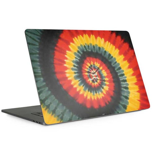Liquid Blue Tie Dye - Rasta Spiral MacBook Skins