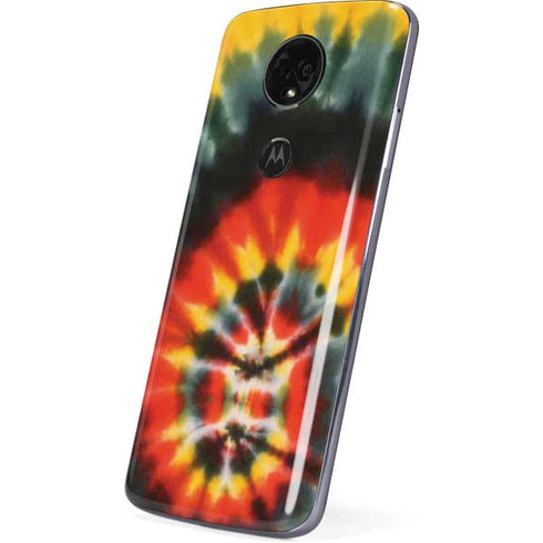 Liquid Blue Tie Dye - Rasta Spiral Moto E5 Plus Skin