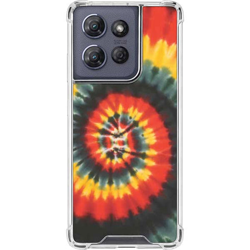 Liquid Blue Tie Dye - Rasta Spiral Moto G 5G (2025) Clear Case
