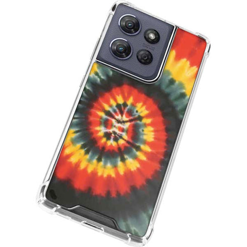 Liquid Blue Tie Dye - Rasta Spiral Moto G Play 5G (2025) Clear Case