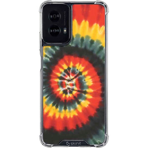 Liquid Blue Tie Dye - Rasta Spiral Moto G Power 5G (2024) Clear Case