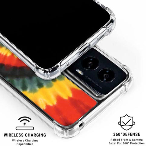 Liquid Blue Tie Dye - Rasta Spiral Moto G Power 5G (2024) Clear Case