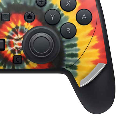 Liquid Blue Tie Dye - Rasta Spiral Nintendo Switch 2 (2025) Pro Controller Skin