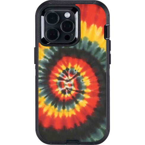 Liquid Blue Tie Dye - Rasta Spiral Otterbox Defender iPhone Skin
