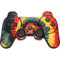 Liquid Blue Tie Dye - Rasta Spiral PS3 Dual Shock wireless controller Skin
