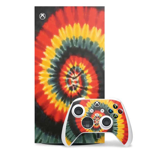 Liquid Blue Tie Dye - Rasta Spiral Xbox Series X Skins