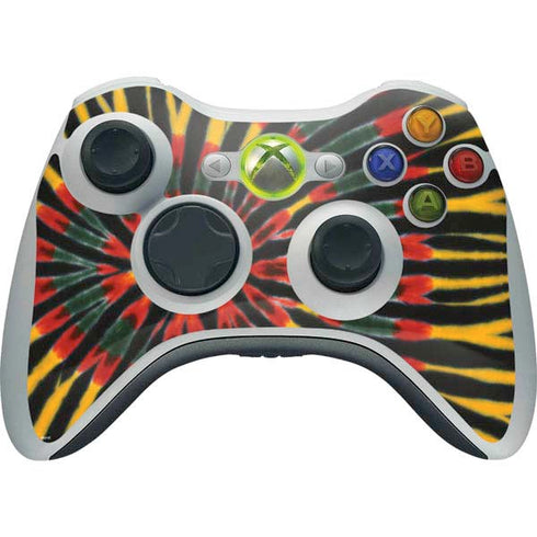Liquid Blue Tie Dye - Rasta Xbox 360 Wireless Controller Skin