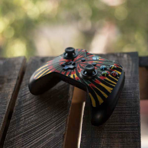 Liquid Blue Tie Dye - Rasta Xbox One Elite Controller Skin