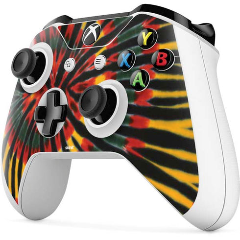 Liquid Blue Tie Dye - Rasta Xbox One S Controller Skin