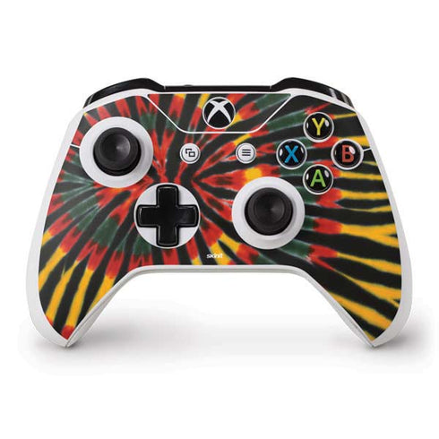 Liquid Blue Tie Dye - Rasta Xbox One S Controller Skin