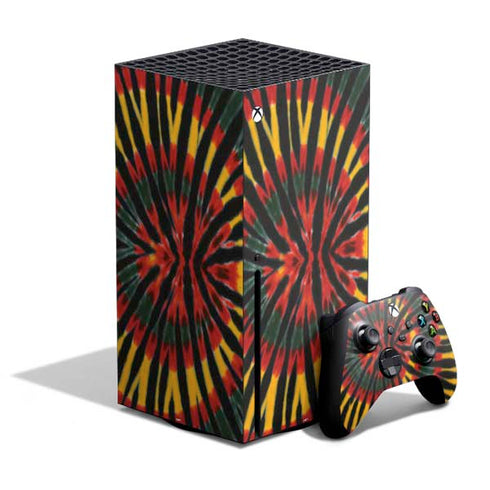 Liquid Blue Tie Dye - Rasta Xbox Series X Bundle Skin