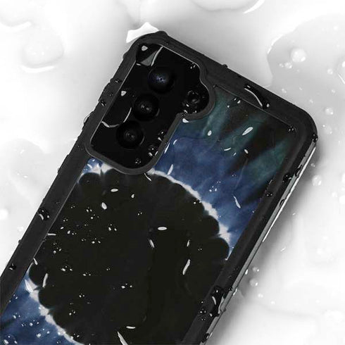 Liquid Blue Tie Dye - Sunflower Galaxy S24 Plus Waterproof Case