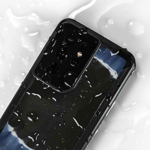 Liquid Blue Tie Dye - Sunflower Galaxy S24 Ultra Waterproof Case